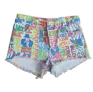 Vintage 1970s Uncle Sam Bicentennial Pop Art Shorts